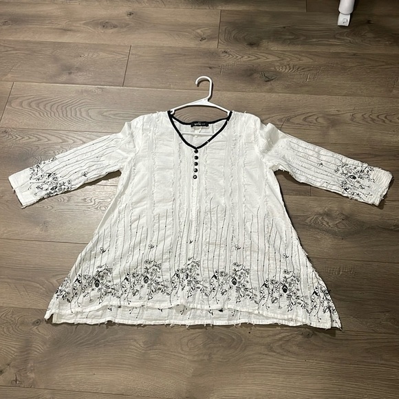 yushi embroderied shirt size M - Picture 1 of 9